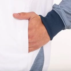 JOMA Chaqueta Hombre Essential II Blanco Marino Rojo -Deportiva Ropa Tienda 101535.203 6