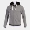 JOMA Chaqueta Con Capucha Hombre Confort II Gris Melange Negro -Deportiva Ropa Tienda 101963.281 1