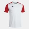 JOMA Camiseta Manga Corta Hombre Academy IV Blanco Rojo -Deportiva Ropa Tienda 101968.206 1