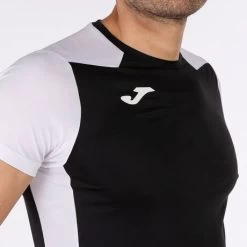 JOMA Camiseta Manga Corta Hombre Record II Negro Blanco -Deportiva Ropa Tienda 102223.102 5