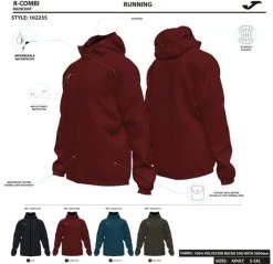 JOMA Chubasquero Hombre Elite VIII Burdeos -Deportiva Ropa Tienda 102235.685 5