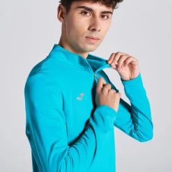 JOMA Sudadera Hombre Running Night Turquesa Flúor -Deportiva Ropa Tienda 102241.010 4