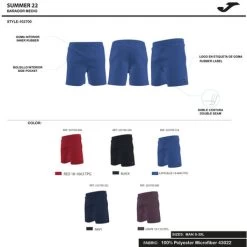 JOMA Bañador Bermuda Hombre Stripe Burdeos -Deportiva Ropa Tienda 102700.680 11