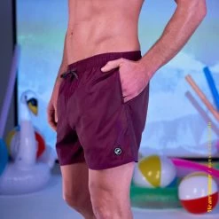 JOMA Bañador Bermuda Hombre Stripe Burdeos -Deportiva Ropa Tienda 102700.680 4