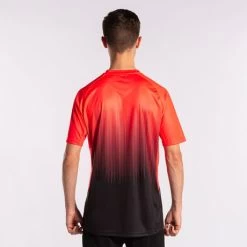 JOMA Camiseta Manga Corta Hombre Tiger IV Negro Coral Flúor -Deportiva Ropa Tienda 102764.119 3