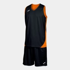 JOMA Set Unisex Kansas Naranja Negro -Deportiva Ropa Tienda 102851.881 6
