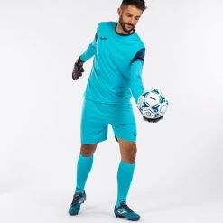 JOMA Set Hombre Phoenix GK Turquesa Flúor Marino -Deportiva Ropa Tienda 102858.013 6