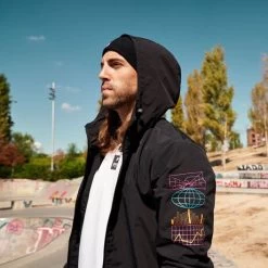 JOMA Chaqueta Ligera Hombre Urban Street Negro -Deportiva Ropa Tienda 102893.100 5