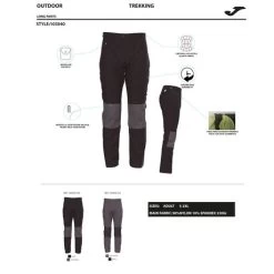 JOMA Pantalón Largo Hombre Explorer Negro -Deportiva Ropa Tienda 103040.100 5