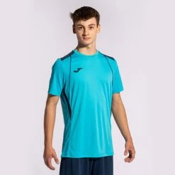 JOMA Camiseta Manga Corta Hombre Championship VII Turquesa Flúor Marino -Deportiva Ropa Tienda 103081.013 5