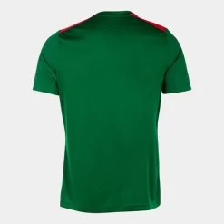 JOMA Camiseta Manga Corta Hombre Championship VII Verde Rojo -Deportiva Ropa Tienda 103081.456 2