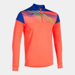 JOMA Sudadera Hombre Elite X Coral Flúor Royal