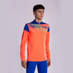 JOMA Sudadera Hombre Elite X Coral Flúor Royal -Deportiva Ropa Tienda 103100.047 5