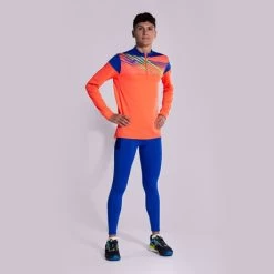 JOMA Sudadera Hombre Elite X Coral Flúor Royal -Deportiva Ropa Tienda 103100.047 8