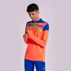 JOMA Sudadera Hombre Elite X Coral Flúor Royal -Deportiva Ropa Tienda 103100.047 9