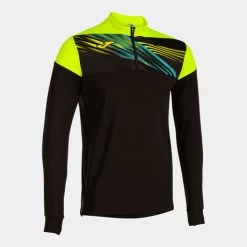 JOMA Sudadera Hombre Elite X Negro Amarillo Flúor