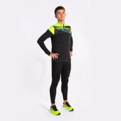 JOMA Sudadera Hombre Elite X Negro Amarillo Flúor -Deportiva Ropa Tienda 103100.121 8