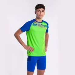 JOMA Camiseta Manga Corta Hombre Elite X Verde Flúor Royal -Deportiva Ropa Tienda 103101.027 4