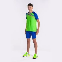 JOMA Camiseta Manga Corta Hombre Elite X Verde Flúor Royal -Deportiva Ropa Tienda 103101.027 7