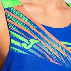 JOMA Camiseta Sin Mangas Hombre Elite X Royal Verde Flúor -Deportiva Ropa Tienda 103102.722 5