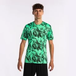 JOMA Camiseta Manga Corta Hombre Lion Verde Negro -Deportiva Ropa Tienda 103155.401 2