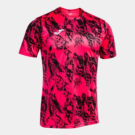 JOMA Camiseta Manga Corta Hombre Lion Rosa Flúor Negro 3 JOMA Camiseta Manga Corta Hombre Lion Rosa Flúor Negro