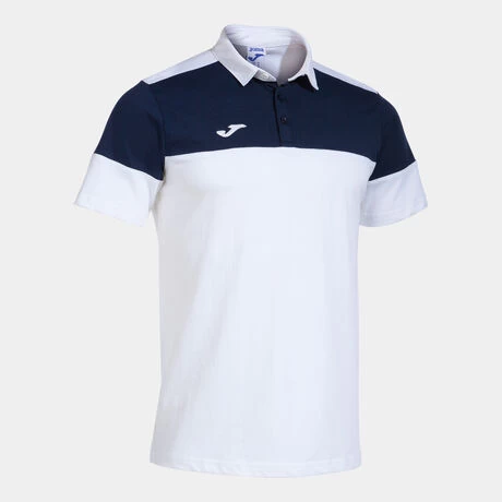 JOMA Polo Manga Corta Hombre Crew V Blanco Marino 3 JOMA Polo Manga Corta Hombre Crew V Blanco Marino