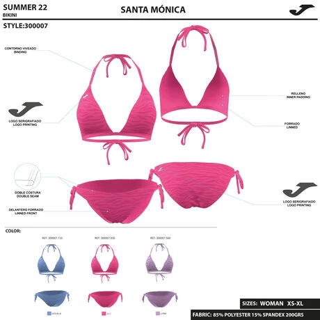 JOMA Bikini Mujer Santa Mónica Azul 5 JOMA Bikini Mujer Santa Mónica Azul - Imagen 3