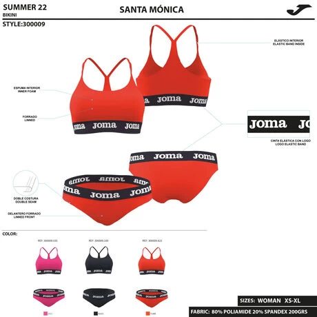 JOMA Bikini Mujer Santa Mónica Naranja 5 JOMA Bikini Mujer Santa Mónica Naranja - Imagen 3