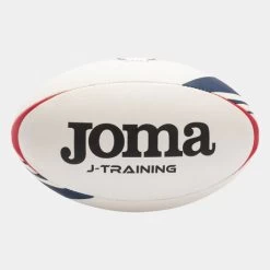 JOMA Balón Rugby J-Training Blanco Rojo Marino