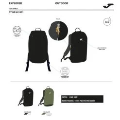 JOMA Mochila Explorer Caqui 9 JOMA Mochila Explorer Caqui -Deportiva Ropa Tienda 401031.475 4