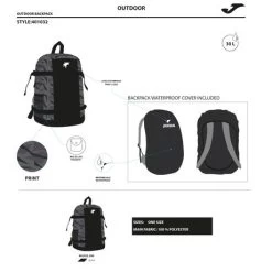 JOMA Mochila Explorer Negro 9 JOMA Mochila Explorer Negro -Deportiva Ropa Tienda 401032.100 4