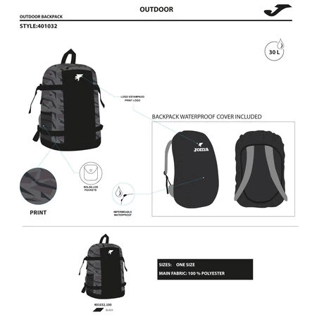 JOMA Mochila Explorer Negro 6 JOMA Mochila Explorer Negro - Imagen 4