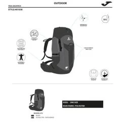 JOMA Mochila Explorer Negro Antracita -Deportiva Ropa Tienda 401038.171 10