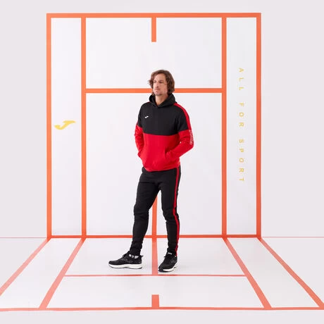 JOMA Pantalón Largo Hombre Stripe Negro Rojo 4 JOMA Pantalón Largo Hombre Stripe Negro Rojo - Imagen 2