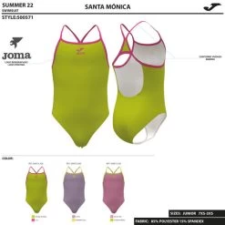 JOMA Bañador Niña Santa Mónica Morado -Deportiva Ropa Tienda 500571.560 5