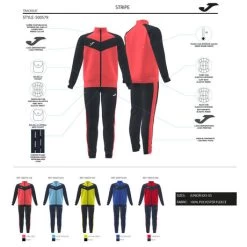 JOMA Chándal Niño Stripe Marino Turquesa Flúor 7 JOMA Chándal Niño Stripe Marino Turquesa Flúor -Deportiva Ropa Tienda 500579.342 3