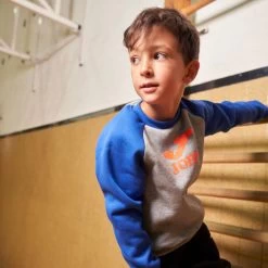 JOMA Sudadera Niño Lion Gris Melange Azul -Deportiva Ropa Tienda 500626.257 3