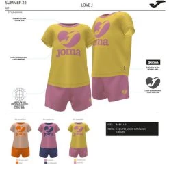 JOMA Set Niña Love J Rosa Naranja -Deportiva Ropa Tienda 600056.070 5