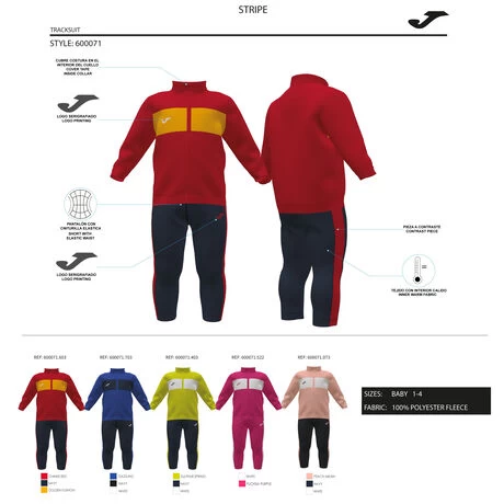 JOMA Chándal Junior Stripe Fucsia 8 JOMA Chándal Junior Stripe Fucsia - Imagen 6