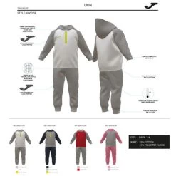JOMA Chándal Junior Lion Marino Gris Melange 7 JOMA Chándal Junior Lion Marino Gris Melange -Deportiva Ropa Tienda 600079.300 3
