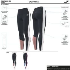 JOMA Mallas Largas Mujer California Negro Fucsia Azul -Deportiva Ropa Tienda 800076.105 8