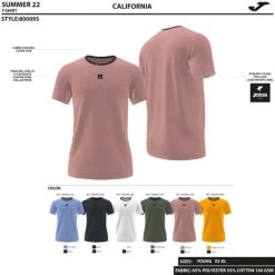 JOMA Camiseta Manga Corta Hombre California Negro -Deportiva Ropa Tienda 800095.100 6