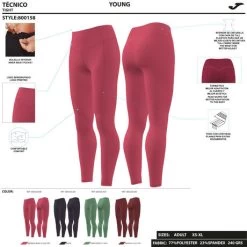 JOMA Mallas Largas Mujer Daphne Caqui -Deportiva Ropa Tienda 800158.424 4