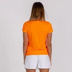 JOMA Polo Manga Corta Mujer Hobby Naranja Flúor -Deportiva Ropa Tienda 900247.050 2