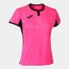 JOMA Camiseta Manga Corta Mujer Toletum II Rosa Flúor Negro -Deportiva Ropa Tienda 901045.031 1