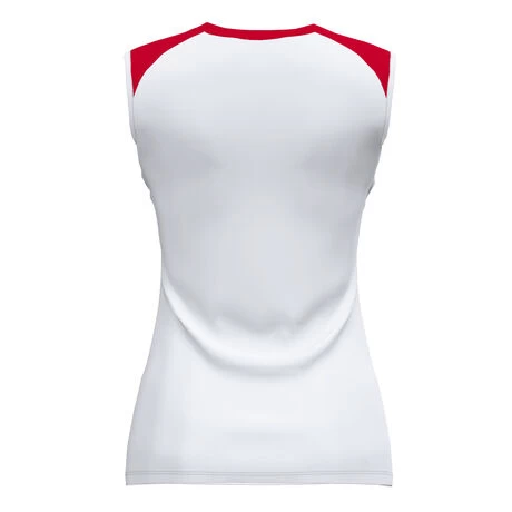 JOMA Camiseta Sin Mangas Mujer Supernova II Blanco Rojo 4 JOMA Camiseta Sin Mangas Mujer Supernova II Blanco Rojo - Imagen 2