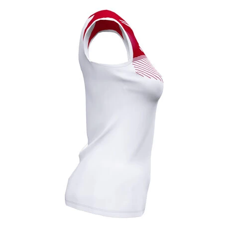 JOMA Camiseta Sin Mangas Mujer Supernova II Blanco Rojo 6 JOMA Camiseta Sin Mangas Mujer Supernova II Blanco Rojo - Imagen 4