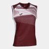JOMA Camiseta Sin Mangas Mujer Supernova II Burdeos Blanco