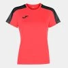 JOMA Camiseta Manga Corta Mujer Academy III Coral Flúor Negro -Deportiva Ropa Tienda 901141.041 1